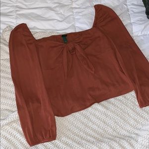 Burnt Orange Long Sleeve with tie🌟